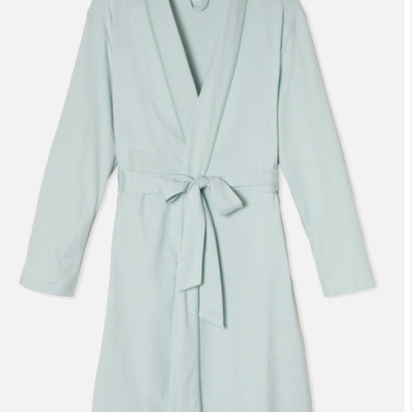 Lake Pajamas Pima Robe in Parisian Green XXS - Picture 4 of 5